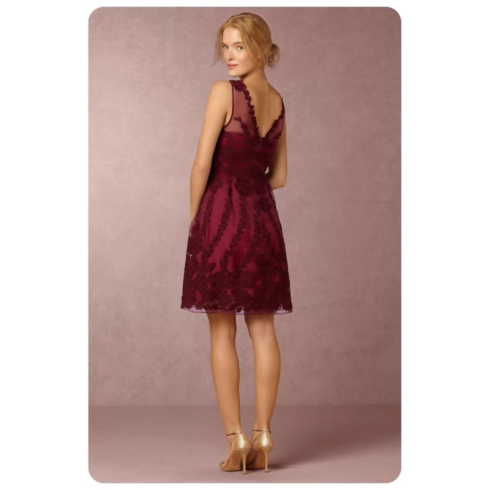 !! Anthropologie Yoana Baraschi Black Cherry Ersalina Sleeveless Lace Dress - Picture 2 of 8